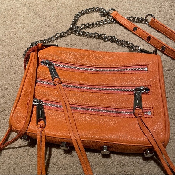 Rebecca Minkoff Mini 5 Zip Cross-body Bag, Orange - Picture 11 of 13